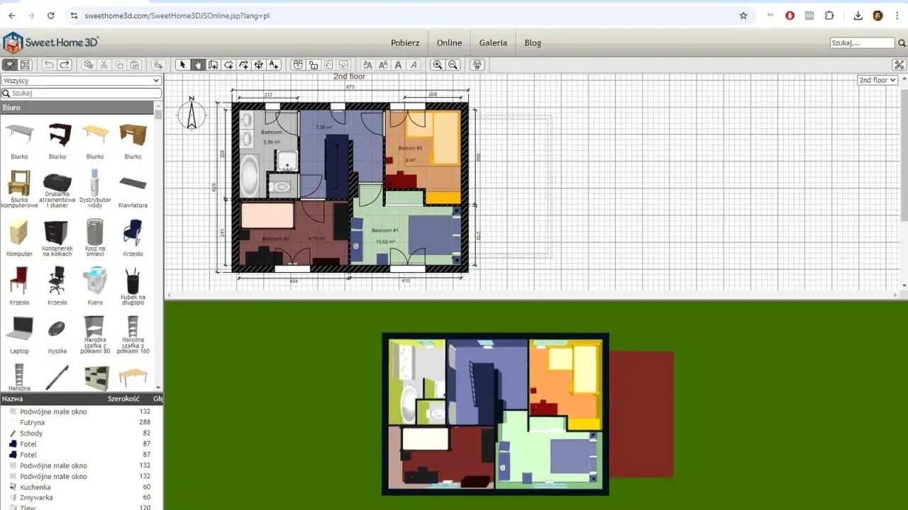 Programy do projektowania wnętrz, jak Sweet Home 3D, pozwalają na tworzenie wizualizacji mieszkań, w tym planów pięter i modeli 3D.