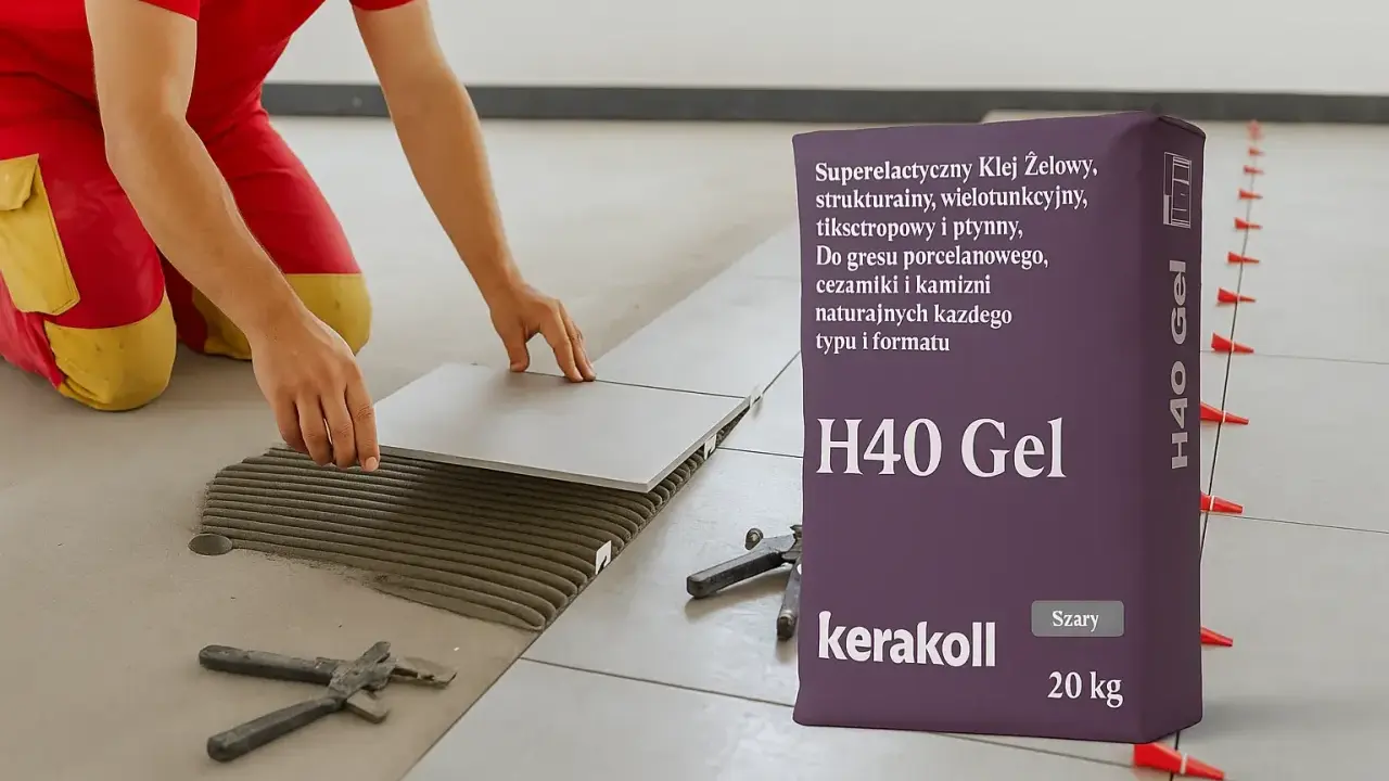 Układanie płytek na zewnątrz? Ten klej H40 Gel Kerakoll to idealny wybór.