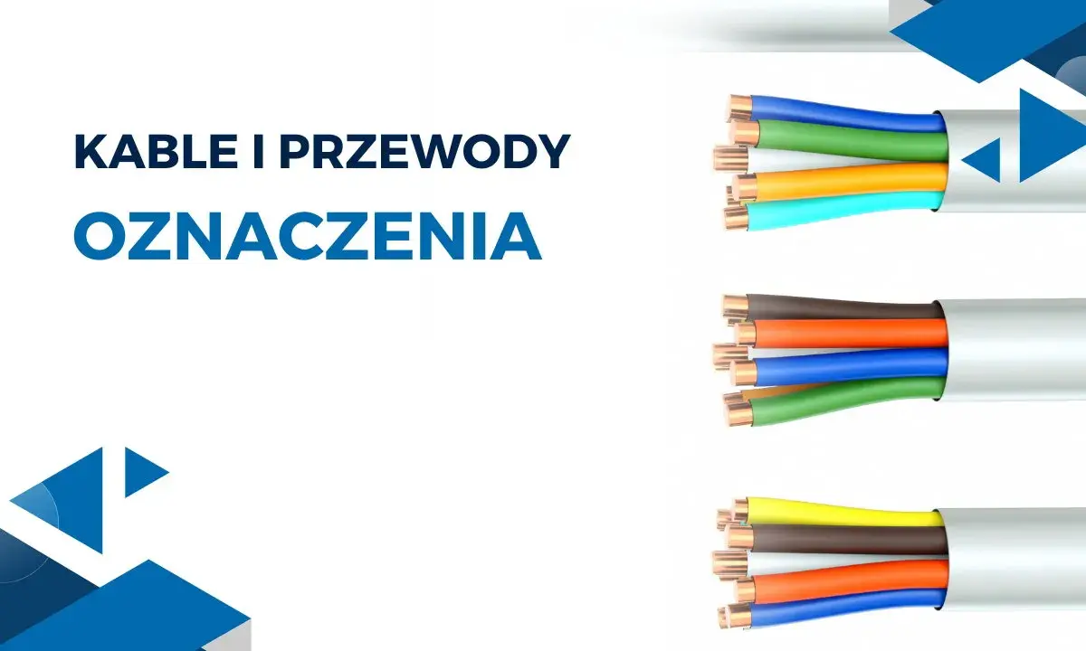Kolorowe oznaczenia przewodów elektrycznych w kablach.