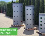 Trzy cylindryczne bufory ciepła DAS. Duży bufor ciepła 1000l na ile wystarczy? Zależy od potrzeb domu.