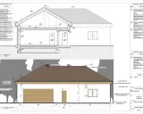 Projekt wykonawczy domu z detalami elewacji i przekrojów. Program do projektowania elewacji pozwala na precyzyjne zaplanowanie warstw ścian i wykończenia.