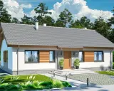 Nowoczesne domy do 100m2 z drewnianymi elementami, otoczone zielenią. Idealne dla rodziny.