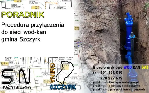 Biuro projektowe WOD KAN GAZ, które robi projekt przyłącza wody, oferuje kompleksowe usługi.