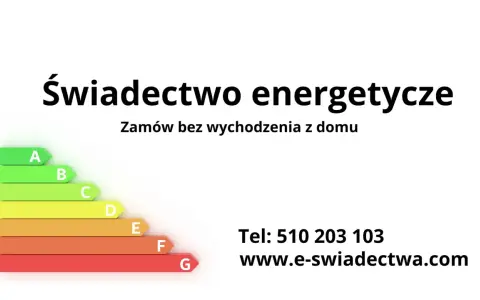 Świadectwo energetyczne co to jest? Zamów online! Skala od A do G. Tel: 510 203 103, www.e-swiadectwa.com.