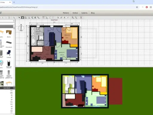 Programy do projektowania wnętrz, jak Sweet Home 3D, pozwalają na tworzenie wizualizacji mieszkań, w tym planów pięter i modeli 3D.