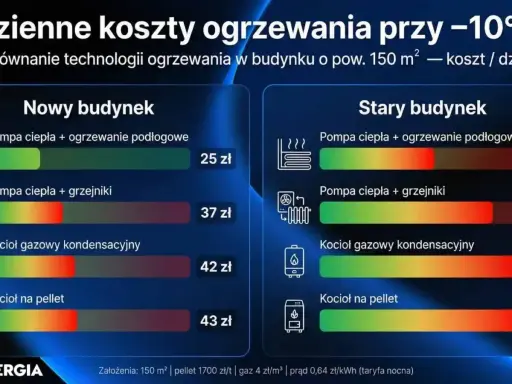 Porównanie kosztów ogrzewania domu 150 m² zimą. Sprawdź, jakie ogrzewanie do domu będzie najtańsze: pompa ciepła czy kocioł gazowy.