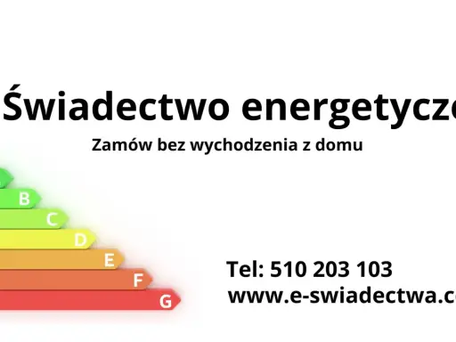 Świadectwo energetyczne co to jest? Zamów online! Skala od A do G. Tel: 510 203 103, www.e-swiadectwa.com.