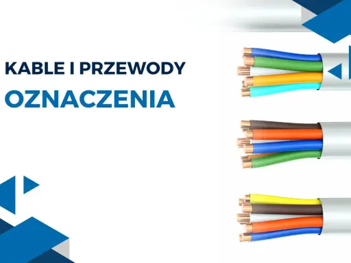 Kolorowe oznaczenia przewodów elektrycznych w kablach.