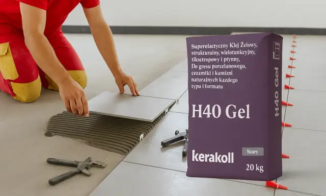 Układanie płytek na zewnątrz? Ten klej H40 Gel Kerakoll to idealny wybór.